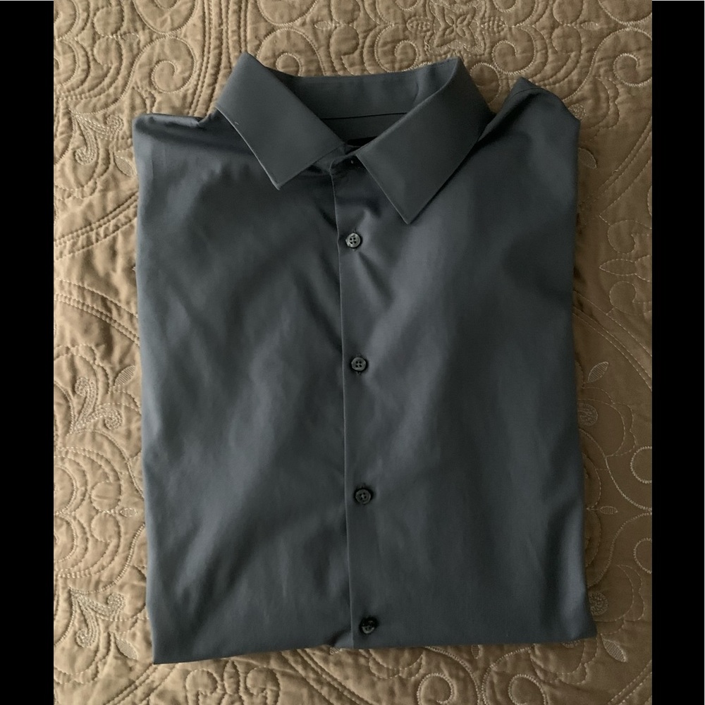 Men’s Dress Shirt, Gray, J. Ferrar, XL